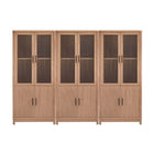 Manhattan Comfort Jodie 31" Mid-Century Modern Bookcase - Maple - Set of 3-Mid-Century Modern Bookcase for Home Office, Living Room, and Extra Storage Use. Set of 3