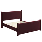 Modway Rael Performance Velvet Full Platform Bed - Mulberry-Stain-Resistant Performance Velvet Upholstery