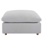 Modway Commix Down Filled Overstuffed Ottoman - Light Grey-Assembly Required