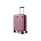 Bugatti Monaco 21.5" Hardside Carry-on Luggage - Vegan Leather Trim -  Pink-Made of lightweight and resistant ABS/PC with PU leather trim