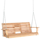 Outsunny 2 to 3 Seater Porch Swing with Foldable Table-Perfect for patio, garden, backyard, and other outdoor living space   