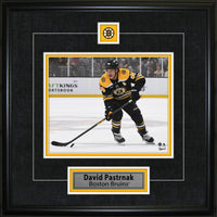 David Pastrnak Pin & Plate Boston Bruins - Framed Print - 18" x 18"-Premium virtual frames