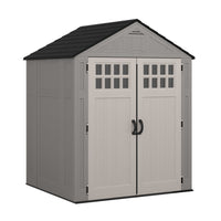 Suncast Everett Storage Shed - 6' x 5' - Dove Grey-Multi wall, resin panels are engineered for strength and durability.