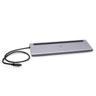C2G USB-C 10-in-1 Triple Display Docking Station - Silver-Single display setup with HDMI or DisplayPort, supporting resolutions up to 4K, for viewing your screen content at full HD