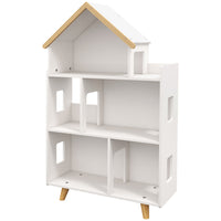 Qaba Toy Storage Organizer for Kids - White-Three tiers provide plenty of space for storing toys, books, and other items
