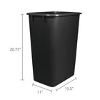 Staples 38.5 L Wastebasket - Black-20” H x  11” W x 15.25” L