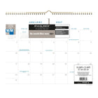 AT-A-GLANCE 2027 Signature Monthly Wall Calendar - 11-7/8" H x 14-7/8" W - Bilingual-12 months tabbed: January 2027-December 2027