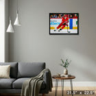 Martin Necas Carolina Hurricanes - Framed Canvas - 31" x 22"-Ready to hang - arrives fully assembled