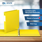 Davis Group Premium Economy Binder - Round Ring - 1" - Yellow - 6 Pack-Ideal for Conferences, Reference, Colleges & Universities