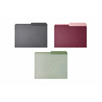 Merangue Green Olives File Folder - 3 Pack-Reversible 1/2-cut file folders