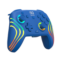 Turtle Beach Afterglow Wave Wireless RGB Gaming Controller for Nintendo Switch 2 - Blue-Eight RGB zones with four pre-set modes for dynamic lighting combinations 