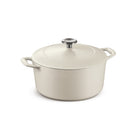 Tramontina Bestow 5.5 Qt Enameled Cast Iron Dutch Oven with Lid - Matte White-Durable HT150 Alloy Construction: Built with superior heat-retaining HT150 cast iron, ensuring even cooking performance and long-lasting durability