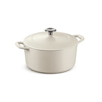 Tramontina Bestow 5.5 Qt Enameled Cast Iron Dutch Oven with Lid - Matte White-Durable HT150 Alloy Construction: Built with superior heat-retaining HT150 cast iron, ensuring even cooking performance and long-lasting durability