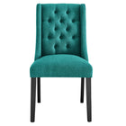 Modway Baronet Button Tufted Fabric Dining Chair - Teal-Assembly Required