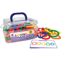 Teacher Created Resources Linking Shapes - Set of 55-Comes in a sturdy plastic case with a handle for easy transportation and storage. Multiple cases can be snapped together for additional storage options