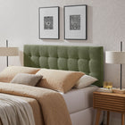 Modway Lily Upholstered Queen Size Headboard - Leaf-Biscuit Tufted Design