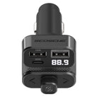 Scosche Bluetooth FM Transmitter Car Charger with USB-C Dual USB-A Hands-Free Calling-Enjoy clear, hands-free Bluetooth calling and effortless access to Siri or Google Assistant - even on loud roads