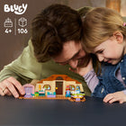 LEGO Bluey School with Rusty and Bluey-Kids can join Bluey and Rusty minifigures in a kitchen, café and hospital