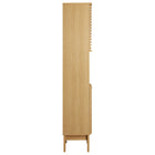 Modway Render Tall Narrow Bathroom Storage Cabinet - Oak-Assembly Required