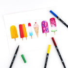 Tombow Dual Brush Pen, Primary, 10/Pack-Brush Tip works like a Paint Brush to create fine, medium or bold strokes