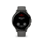 Garmin Venu 3S Watch - 41 mm - Slate Stainless Steel Bezel with Pebble Gray Case and Silicone Band-Track all the ways you move with more than 30 preloaded GPS and indoor sports apps — including walking, running, cycling, pool swimming, activities for wheelchair users and more