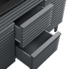 Modway Render 48" Double Sink Bathroom Vanity - Grey/Black-Ceramic Double Sink Basin