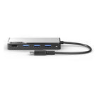 ALOGIC Fusion CORE 5-in-1 USB-C Hub - Space Grey-It enables you to mirror or extend the display of your laptop/tablet/phone to a TV, monitor or a projector with up to 4K resolution. The 3x USB-A and 1 x USB-C connectors provide a transfer speed of up to 5Gbps allowing you to quickly transfer your data within seconds. Additionally, it enables you to fast-charge your mobile device up to 2A current.