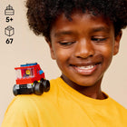 LEGO City Brick Rides Rides – Fire Truck-Mini building kit with a toy fire truck and driver minifigure
