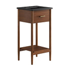 Modway Zaire 18" Bathroom Vanity - Walnut/Black-MDF and Rubberwood