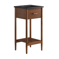 Modway Zaire 18" Bathroom Vanity - Walnut/Black-MDF and Rubberwood