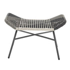 Manhattan Comfort Ashland Modern 5-Piece Patio Conversation Set - Cream-29.13" L x 29.52" W x 33.07" H