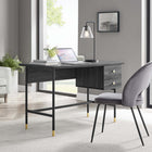 Modway Nexus 47" Office Desk - Black Charcoal-Metal Tubular Frame