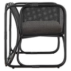 Modway Ellis Natural Rattan Accent Armchair - Black-Machine Washable Cushion Cover