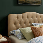 Modway Annabel Faux Leather Queen Headboard - Toast-7 Adjustable Mount Positions