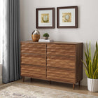 Modway Vespera 6-Drawer Dresser - Walnut-Full-Glide Drawers