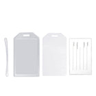 Beslayn Heavy Duty Luggage Tags With Plastic Loops - Window Cover & Inserts Included - Clear - 20 Pack-Holds Your Business Card or Included Insert Form