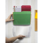 Storex Unbreakable Wall Pockets Letter - Clear - 3 Pack-7" H x 13" W x 4" D