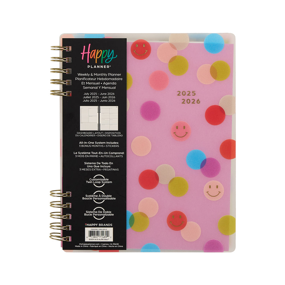 The Happy Planner 2025-2026 Sunny Smiles 12-Month Customizable