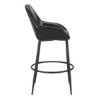 Zuo Vila Barstool - Black - Set of 2-Assembly required