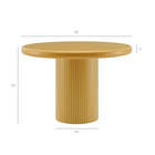 Modway Belmonte 45" Painted Wood Round Pedestal Dining Table - Mustard-Seats Up to 4