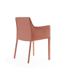 Manhattan Comfort Paris 21.65" Modern Leatherette Upholstered Dining Armchair - Clay-Standard 4-Leg Base