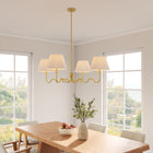 Modway Wave Squiggle 4-Arm Pendant Light - Brass-Hardwired Construction