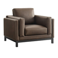 Modway Roscoe Vegan Leather Armchair - Espresso-Vegan Leather
