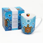 Oscardo Medicine Turtle by James Jacko Porcelain Mug - 485ml-Broad Shape Porcelain Mug - Holds 485 ml / 16 oz, ideal for coffee, tea, and hot beverages