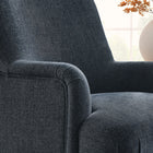 Modway Ellington Fabric Upholstered Accent Armchair - Slate Blue-French Piping Trim