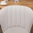 HOMCOM Dining Chairs with Cushioned Backrest - Cream White - Set of 2-Steel legs provide support and stability