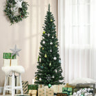 HOMCOM 6' Pencil Artificial Christmas Tree - Green-Base is detachable for easy storage 