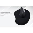 IntekView Rounded Gel Wrist Mouse Pad - 160 g - Black-Ideal for all long-term use sessions