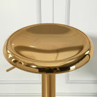 HOMCOM Adjustable Steel Breakfast Bar Stools - Gold - 2 Pack-Non-slip base protects floors from scratches and unwanted movement
