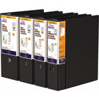 Davis Group QuickFit Deluxe File Binder - 5" - 3-Ring - D-Ring - Letter Size - Black-4 Quickload Locking D-Rings